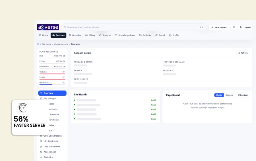 High-performance hosting infrastructure